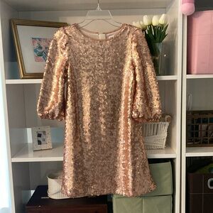 Rose Gold Sequined Tween Dress